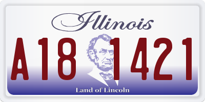 IL license plate A181421