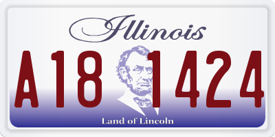 IL license plate A181424