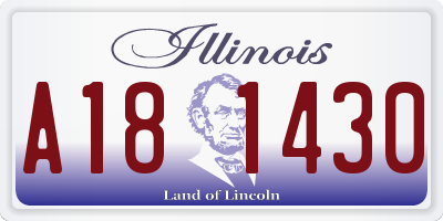 IL license plate A181430