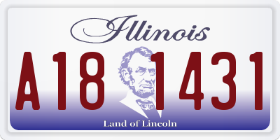 IL license plate A181431