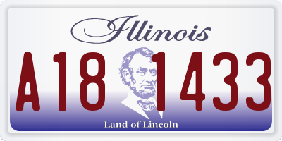 IL license plate A181433