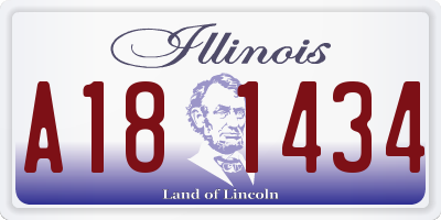 IL license plate A181434