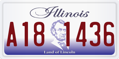 IL license plate A181436
