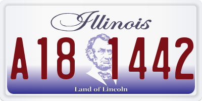 IL license plate A181442