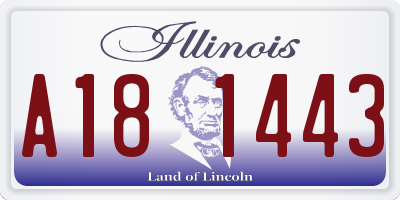 IL license plate A181443