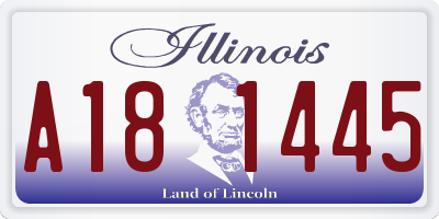 IL license plate A181445