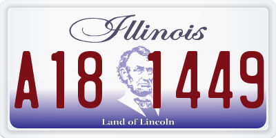IL license plate A181449