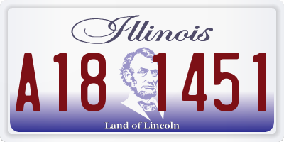 IL license plate A181451