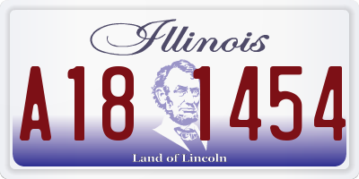 IL license plate A181454