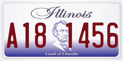IL license plate A181456