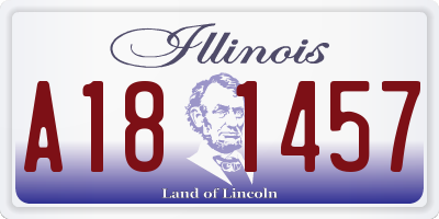 IL license plate A181457