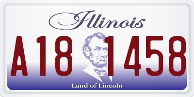 IL license plate A181458