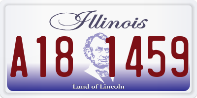 IL license plate A181459