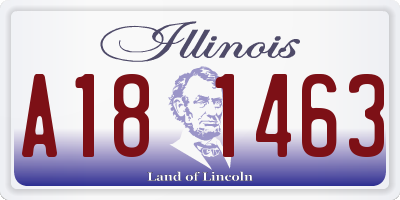 IL license plate A181463