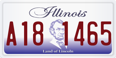 IL license plate A181465