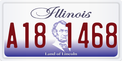 IL license plate A181468