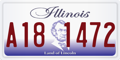 IL license plate A181472
