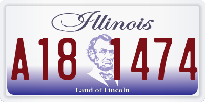 IL license plate A181474