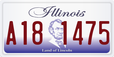 IL license plate A181475