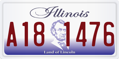 IL license plate A181476