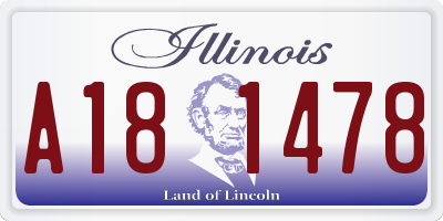 IL license plate A181478