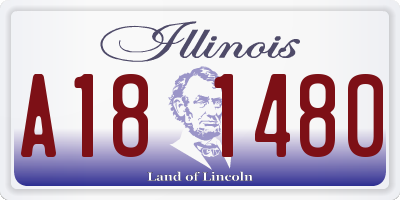 IL license plate A181480