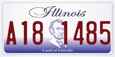 IL license plate A181485