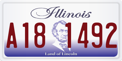 IL license plate A181492