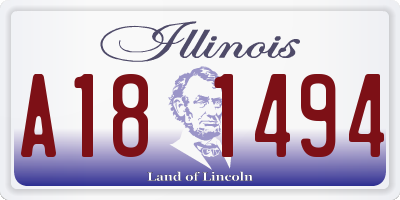 IL license plate A181494