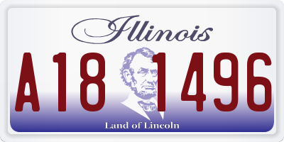 IL license plate A181496