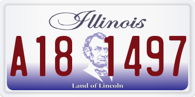 IL license plate A181497