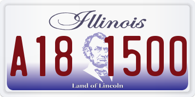 IL license plate A181500