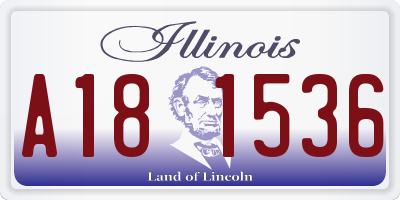 IL license plate A181536
