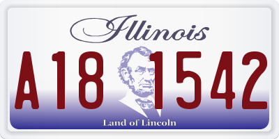 IL license plate A181542