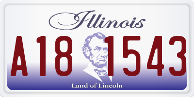 IL license plate A181543