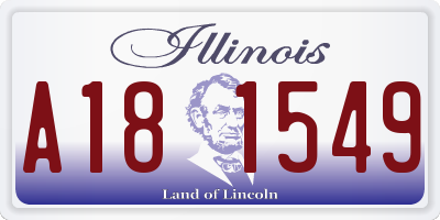 IL license plate A181549