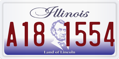 IL license plate A181554