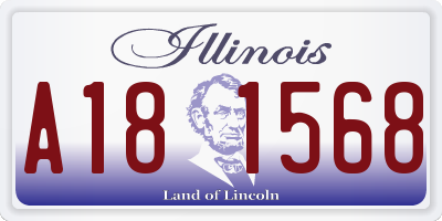 IL license plate A181568