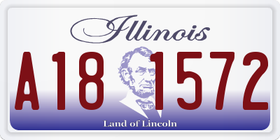 IL license plate A181572