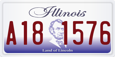 IL license plate A181576