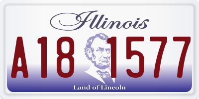 IL license plate A181577