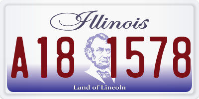 IL license plate A181578