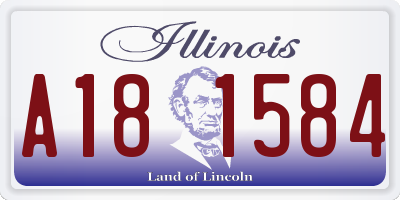 IL license plate A181584