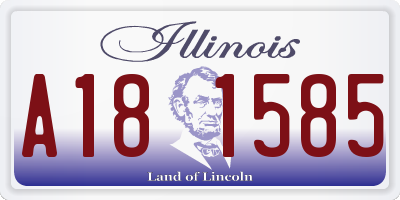 IL license plate A181585
