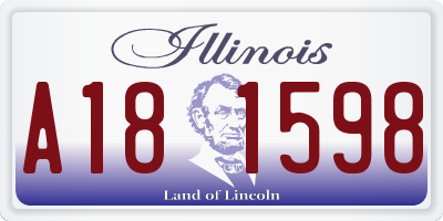 IL license plate A181598