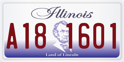 IL license plate A181601