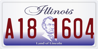 IL license plate A181604