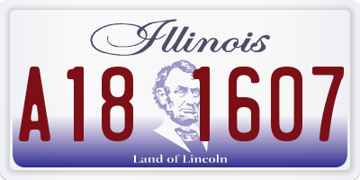 IL license plate A181607