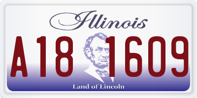IL license plate A181609