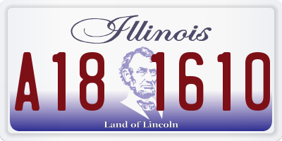 IL license plate A181610